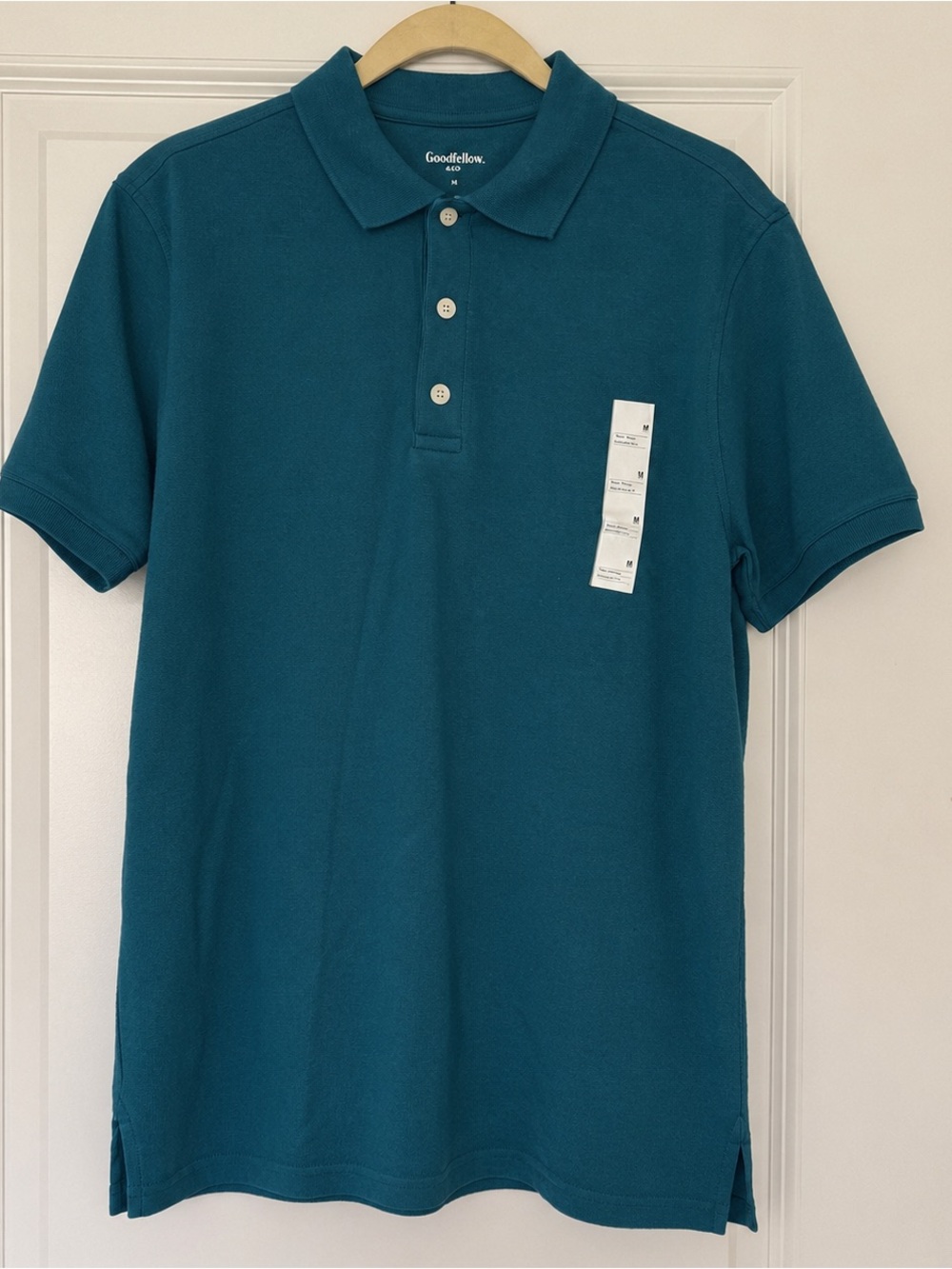NWT Goodfellow & Co Teal Men’s Short-Sleeve Polo Shirt Medium